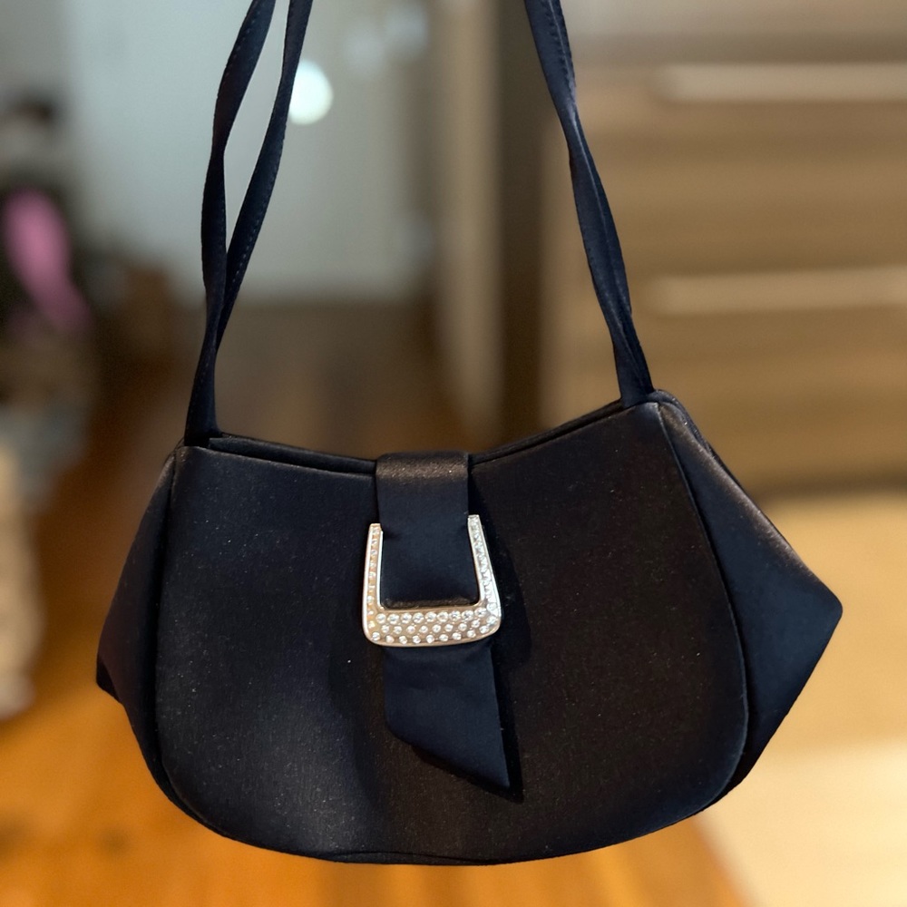 Navy evening purse